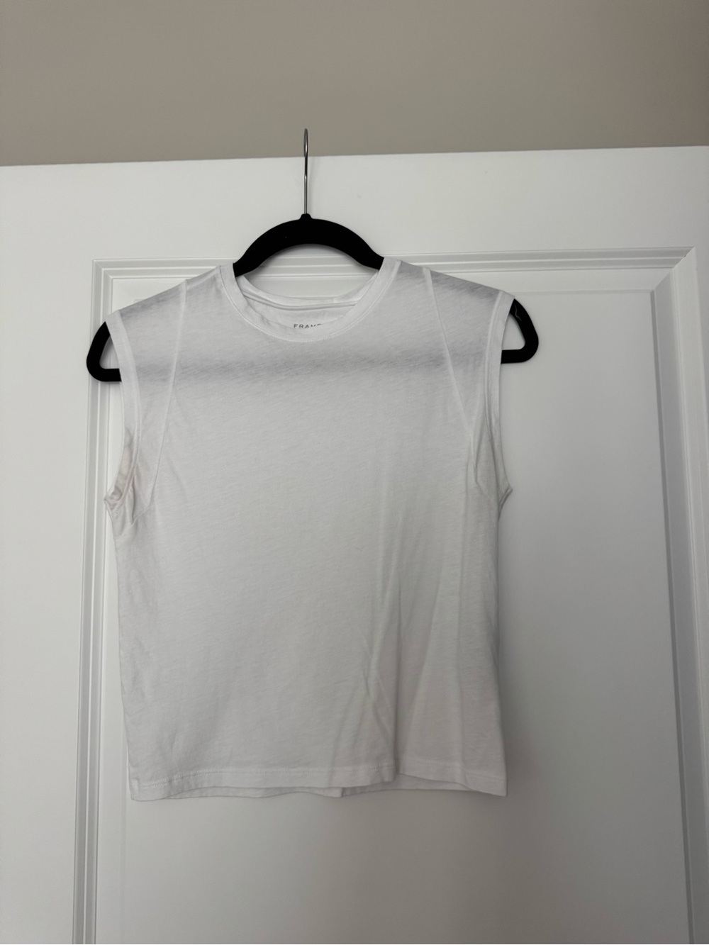 Frame White Muscle Tank